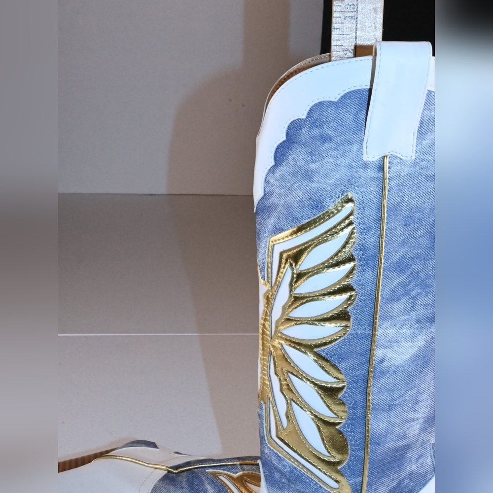 ARiderGirl Eagle Wing Lady's Size 6 Mid-Calf Boots Stacked Leather Heel Western. - Picture 13 of 16